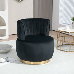 COOLMORE 360 Degree Swivel Cuddle Barrel Accent Sofa Chairs, Round Armchairs with Wide Upholstered, Fluffy Velvet Fabric Chair for Living Room