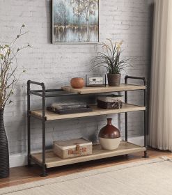 Brantley Oak & Sandy Black Finish Bookshelf