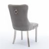 Furniture, Collection Modern, High-end Tufted Solid Wood Contemporary Velvet Upholstered Dining Chair with Chrome Stainless Steel Plating Legs