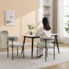 Burbank Modern Round Boucle Dining Chairs, Set of 2, Black White