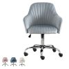 Accent chair Modern home office leisure chair with adjustable velvet height and adjustable casters (LIGHTGRAY)