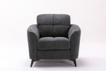 Callie 39" Gray Woven Fabric Chair