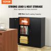 VEVOR Metal Storage Cabinet with 2 Magnetic Doors and 2 Adjustable Shelves, 200 lbs Capacity per Shelf, Locking Steel Storage Cabinet