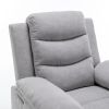 Power Recliner Chair with Adjustable Massage Function, Velvet Electric Power Chair for Elderly with One Side Pockets