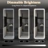 LED aluminum alloy frameless rectangular silver full-length mirror with stand 63 * 20 * 1 inch Bathroom Vanity Mirror for Bedroom Entryway