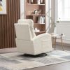 JiaDa Upholstered Swivel Glider.Rocking Chair for Nursery in White Teddy.Modern Style One Left Bag