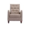 High Back Rocking Chair Nursery Chair .Comfortable Rocker Fabric Padded Seat .Modern High Back Armchair