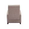 High Back Rocking Chair Nursery Chair .Comfortable Rocker Fabric Padded Seat .Modern High Back Armchair