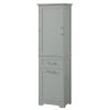 Tall Bathroom Storage Cabinet, Freestanding Storage Cabinet with Two Different Size Drawers and Adjustable Shelf, MDF Board with Painted Finish