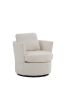 Swivel Barrel Chair, Comfy Round Accent Sofa Chair for Living Room, 360 Degree Swivel Barrel Club Chair, Leisure Arm Chair for Nursery, Hotel, Bedroom