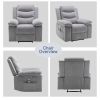 Power Recliner Chair with Adjustable Massage Function, Velvet Electric Power Chair for Elderly with One Side Pockets