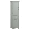 Tall Bathroom Storage Cabinet, Freestanding Storage Cabinet with Two Different Size Drawers and Adjustable Shelf, MDF Board with Painted Finish