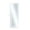 LED frameless rectangular silver full-length mirror with stand 63 * 20 * 1 inch Bathroom Vanity Mirror for Bedroom Entryway, Living/Dressing Room