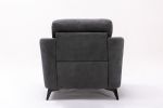 Callie 39" Gray Woven Fabric Chair