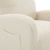 JiaDa Upholstered Swivel Glider.Rocking Chair for Nursery in White Teddy.Modern Style One Left Bag