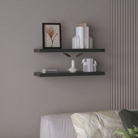 Ecco 31.5" Wide Floating Shelves Set of 2, Shelves for Wall Decor for Bedroom, Bathroom Storage Shelves, Book Shelves for Living Room (Color: as Pic)