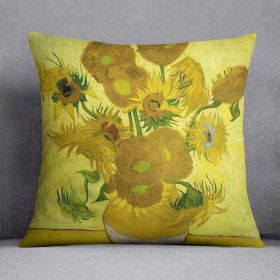 Another Vase Of Sunflowers Cushion (Print: Single Sided, size: 12" x 12" / 30cm x 30cm)