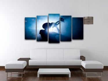 Trumpet Player 5 Split Panel Canvas (Type: Standard Framed Canvas Print Split-Panel, size: 84" x 40" / 214cm x 100cm Approx)